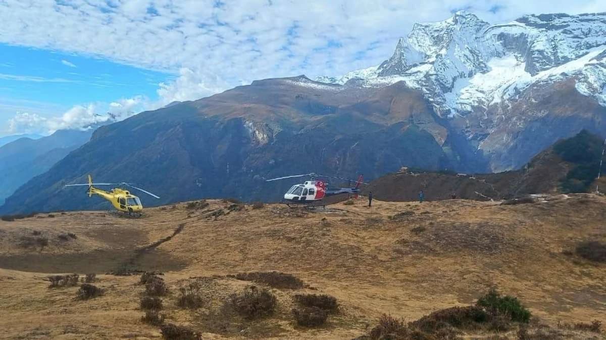 Gorakshep to Lukla Helicopter Flight