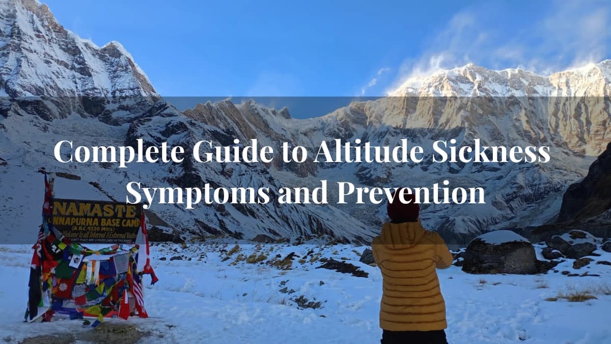 Trekker at Annapurna Base Camp