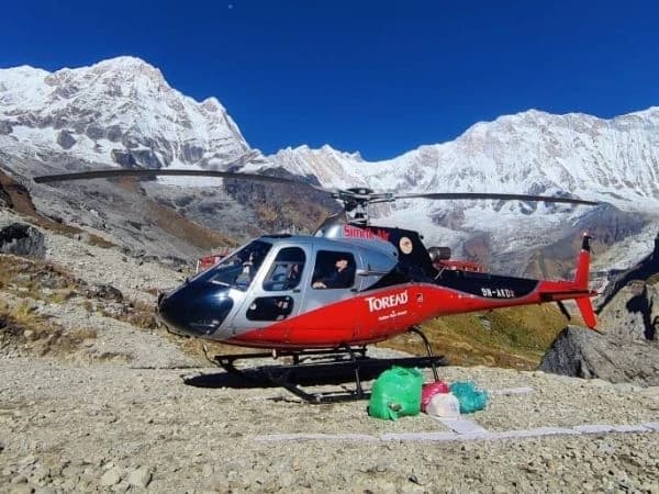 Gorakshep to Lukla Helicopter Flight