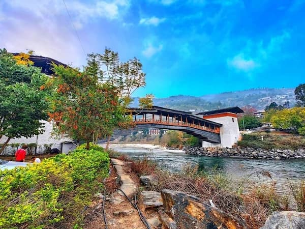 Punakha Dzong Bridge in Bhutan